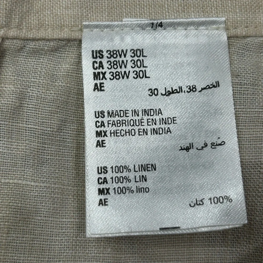 Club Room‎ Men’s Luxury Series 100% Linen Pants NWT 38x30